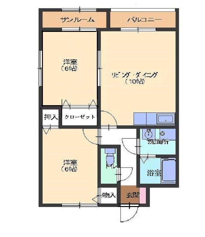 サザンエル伏見台の間取り