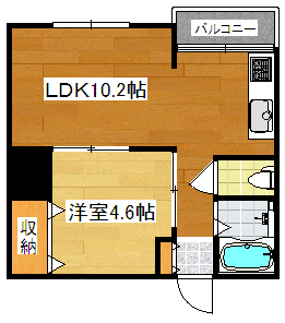 大阪市住之江区中加賀屋のマンションの間取り