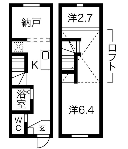 愛知県名古屋市緑区桶狭間神明（アパート）の賃貸物件の間取り