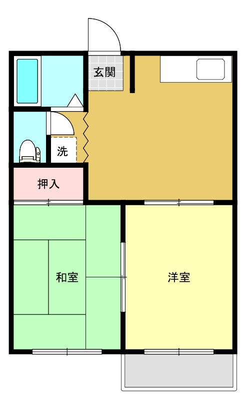 南湖ウイングAの間取り