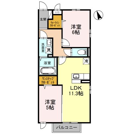 【メゾン・ド・コフレ葵町の間取り】