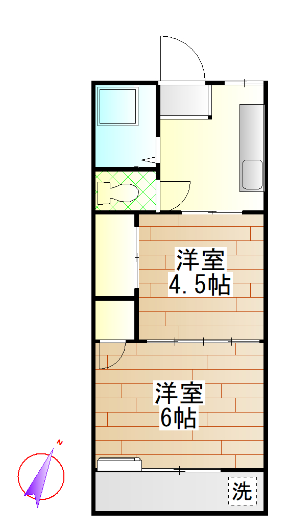 メゾンマツドAの間取り