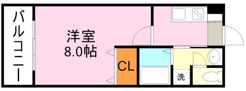 鹿児島市郡元のマンションの間取り