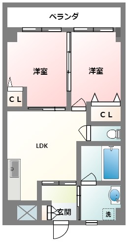 Casa　Blanca　泉崎（カーサブランカ泉崎）の間取り