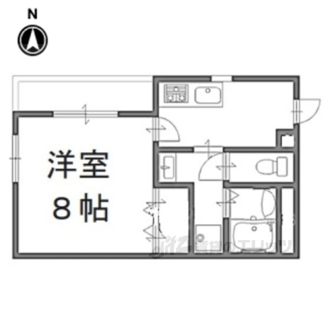 京都市上京区小山町のマンションの間取り