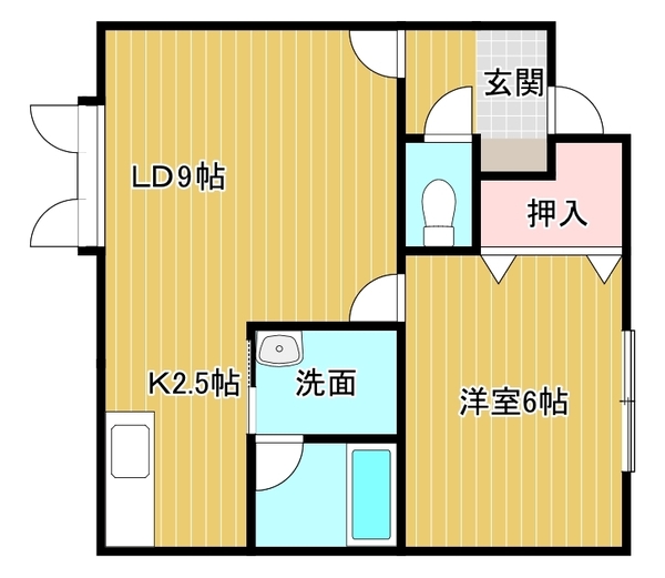 ラ・ポレール啓北の間取り