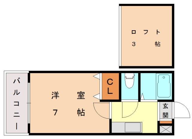 福岡市東区和白丘のアパートの間取り