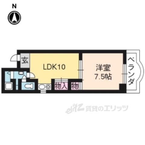 京都市下京区金換町のマンションの間取り