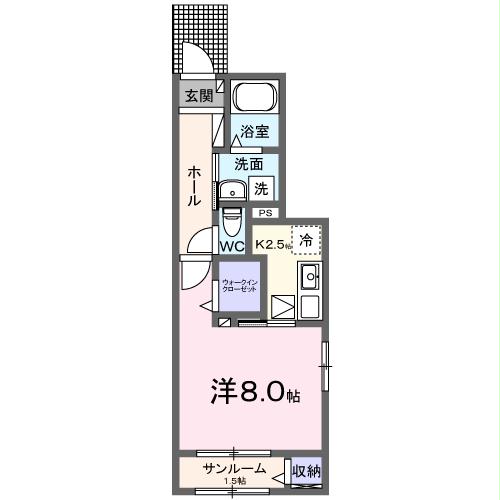 大村市諏訪のアパートの間取り