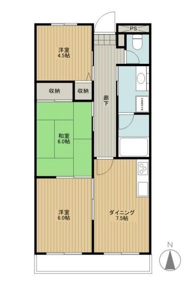 所沢市泉町のマンションの間取り