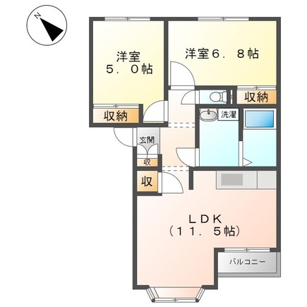 アシューレ Ｂの間取り