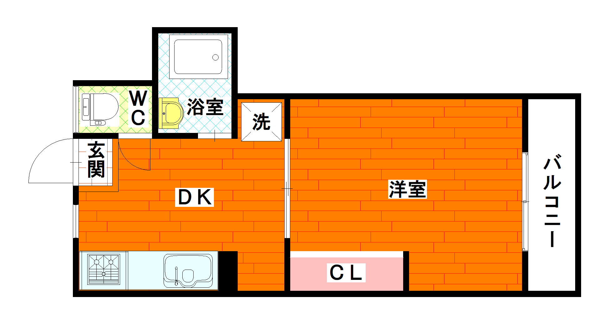 広島市安佐南区長束西のマンションの間取り