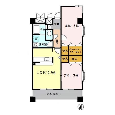 【さいたま市南区沼影のマンションの間取り】