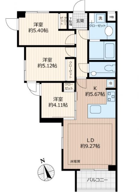 Ｂｅｖｅｒｌｙ　Ｈｏｍｅｓ　豊島園の間取り