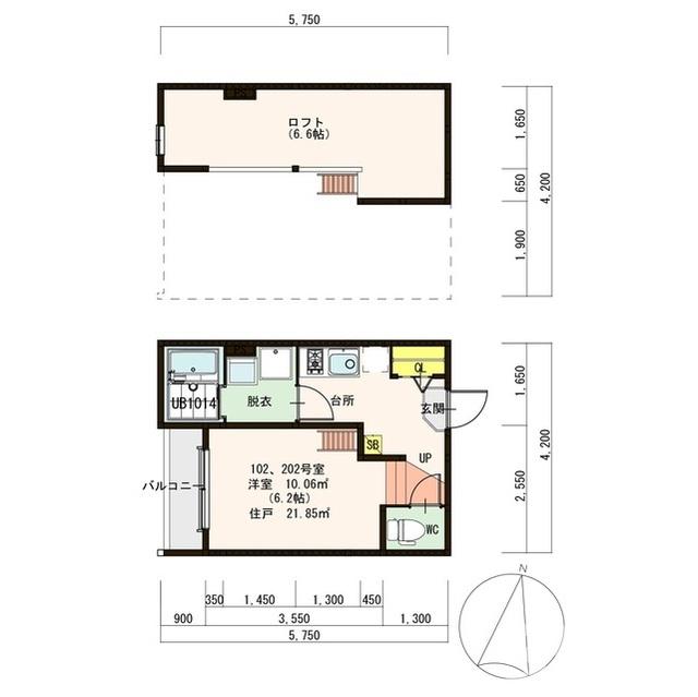 豊中市庄内東町のアパートの間取り