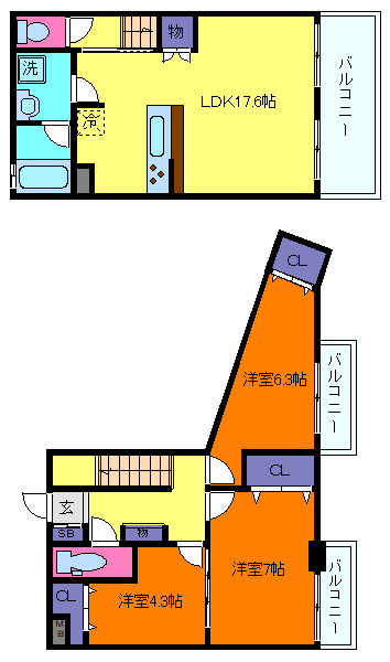 【RA-ASHIYAの間取り】