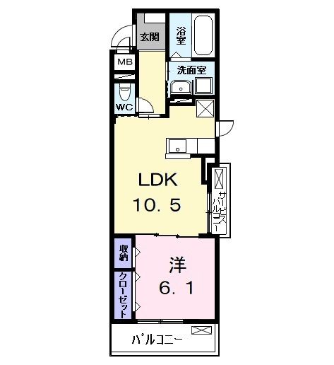 名古屋市中村区藤江町のアパートの間取り