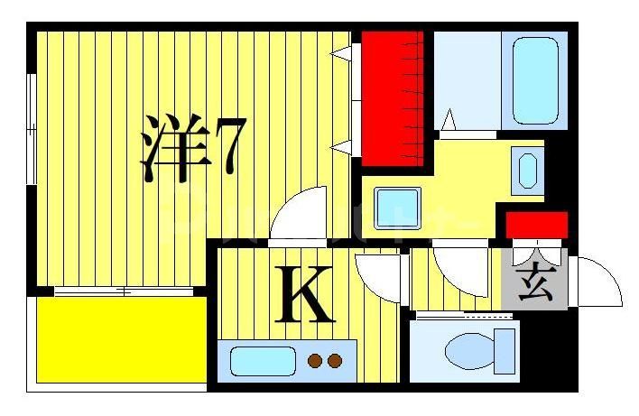 市川市鬼高のマンションの間取り