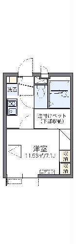 レオパレス七郎兵衛の間取り