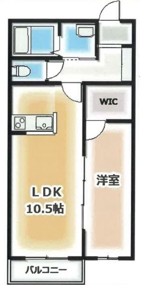 青梅市師岡町のアパートの間取り