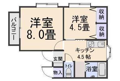 メゾン瀬理奈Ｂ棟の間取り