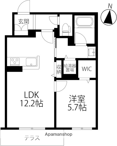 シャーメゾン凪の間取り