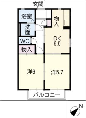 エステートII　Ｂ棟の間取り