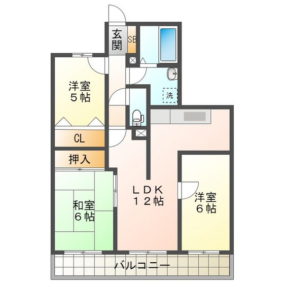 ダイアパレス四日市IIの間取り