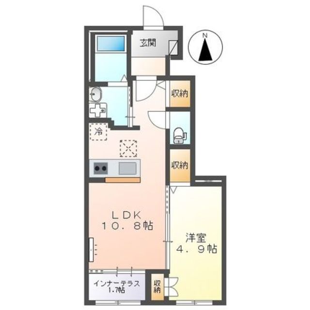 秦野市渋沢上のアパートの間取り