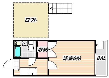 市川市二俣のアパートの間取り