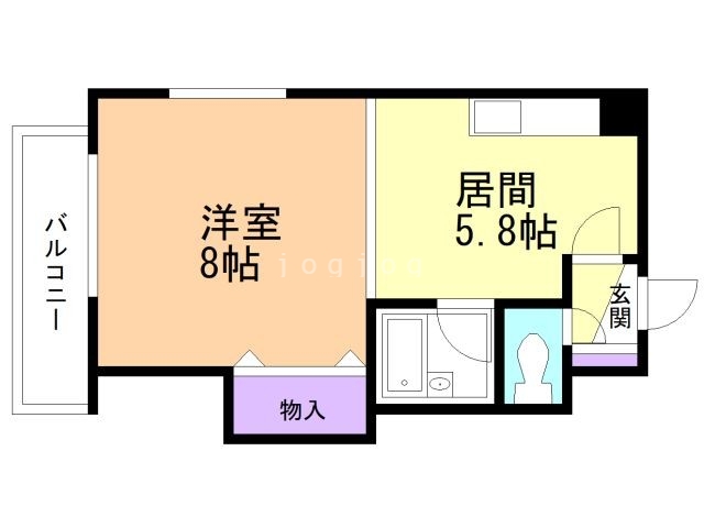 札幌市東区北十二条東のマンションの間取り