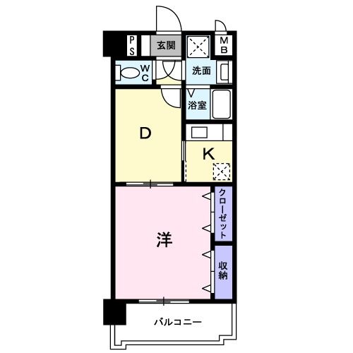 熊本市中央区本荘町のマンションの間取り