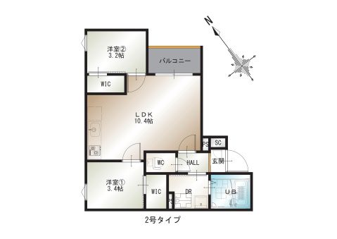 広島市南区堀越のアパートの間取り