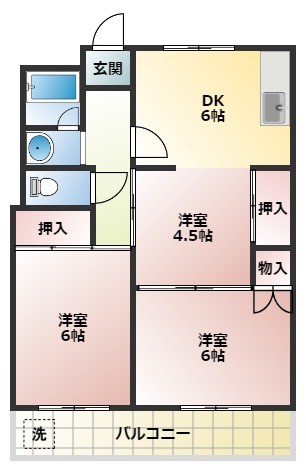 サンハイツ石川の間取り