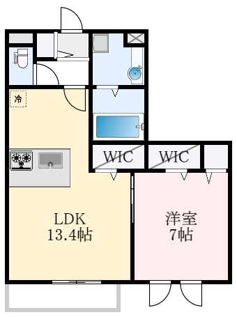 堺市中区深井北町のアパートの間取り