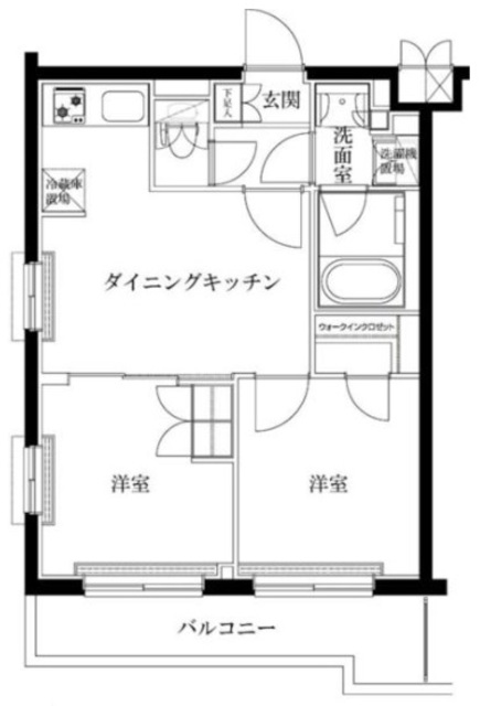 ルーブル蓮根弐番館の間取り