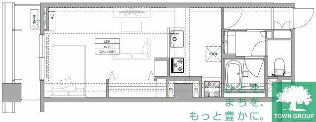 目黒区下目黒のマンションの間取り