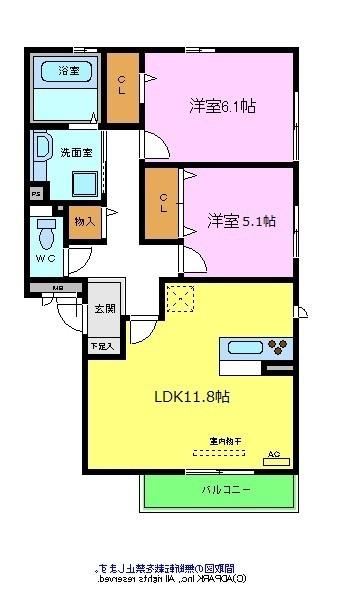 ファミールＢ棟の間取り