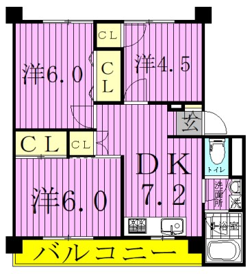 秋山コーポラスの間取り