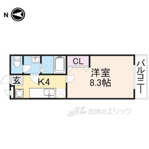 長浜市小堀町のアパートの間取り