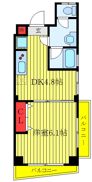 コーポ金子の間取り