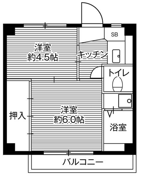 ビレッジハウス川井宿6号棟の間取り