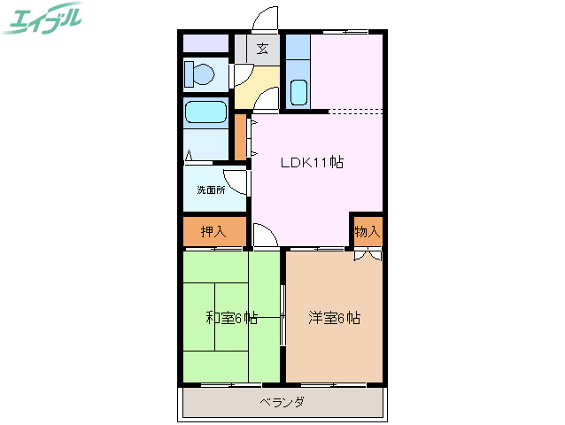 ロイヤルヒルズ２１の間取り