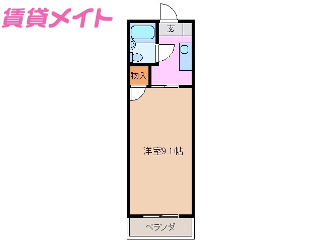 三重郡朝日町大字縄生のマンションの間取り