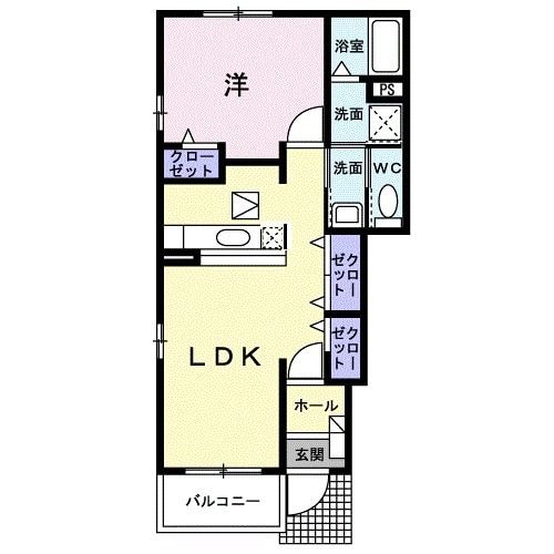 三原市本郷南のアパートの間取り