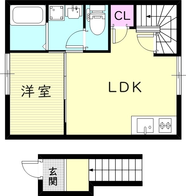 【（仮称）西宮ガレージハウスの間取り】