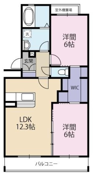 浜松市浜名区西中瀬のマンションの間取り