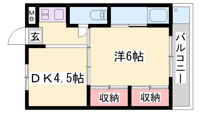 ビレッジハウス西夢前第二の間取り