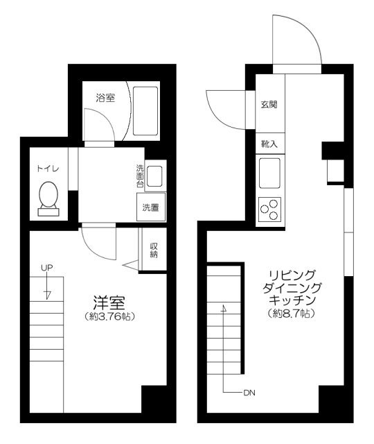 目黒区下目黒のマンションの間取り