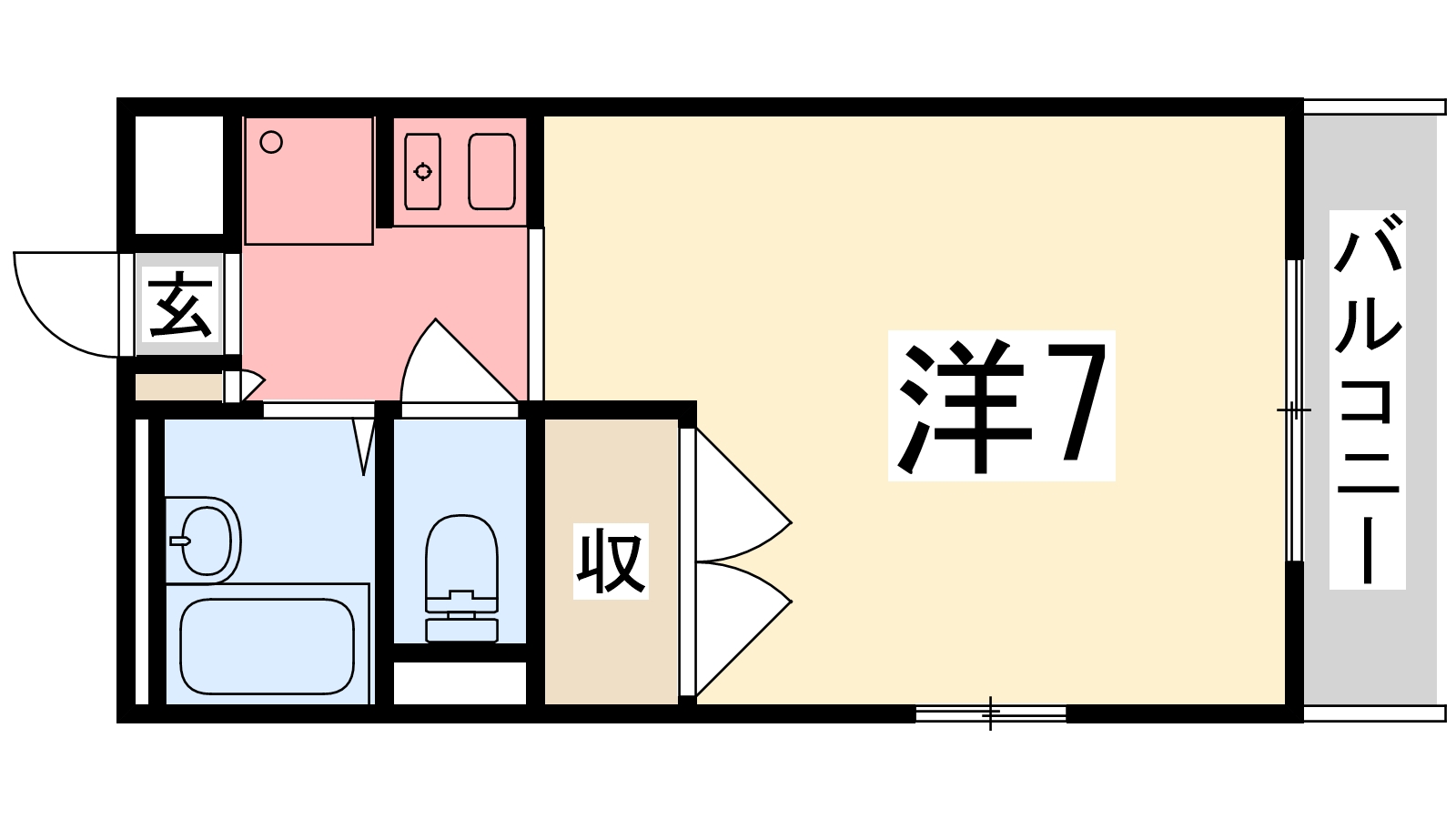 姫路市北条永良町のアパートの間取り